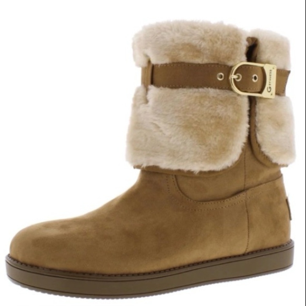 G by Guess Tan Fur-Lined Winter Boots